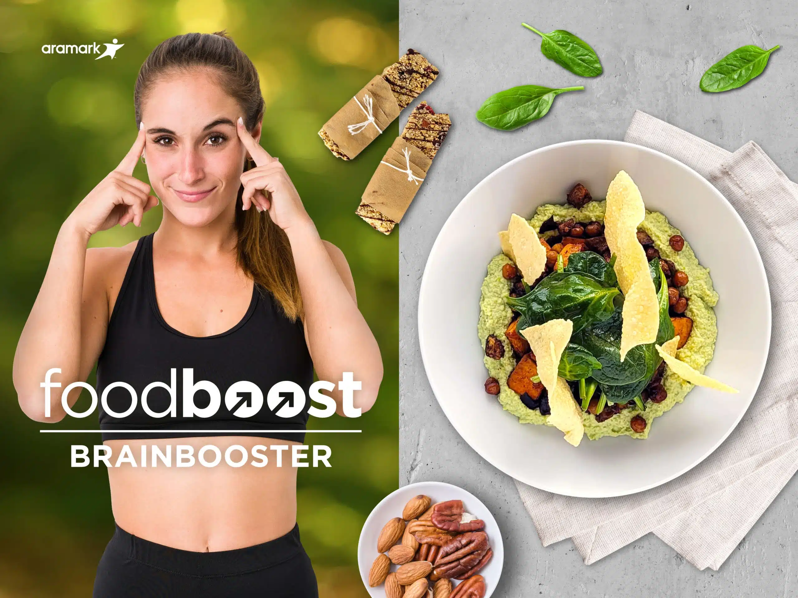 Im Mai steht bei Aramark das Thema Superfoods im Blickpunkt. Die Aktion Brainbooster im Rahmen der foodboost-Reihe bringt ausschließlich Lebensmittel auf den Teller, die die mentale Leistungsfähigkeit unterstützen und damit dem Arbeitstag nachhaltig zusätzliche Schubkraft verleihen. © Aramark