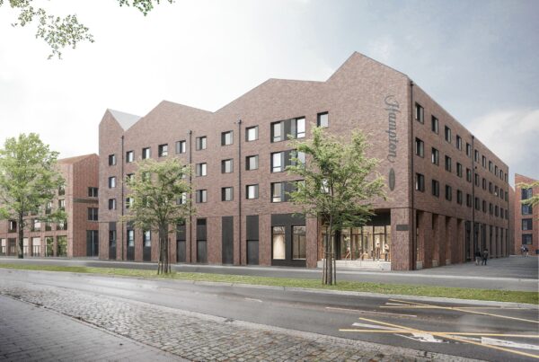 Die Signo Hospitality GmbH setzt ihren Expansionskurs fort und hat nun das Richtfest für ihr neuestes Vorhaben gefeiert: das Hampton by Hilton Bremen Nord. © Signo-Hospitality