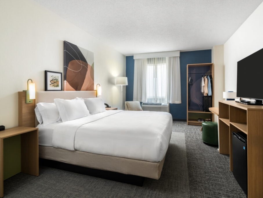 Gäste im Herzen des Ruhrgebiets können ihre Aufenthalte und Übernachtungen im Jahr 2026 mit dem neuen Spark by Hilton Essen planen. © Hilton